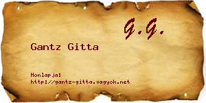 Gantz Gitta névjegykártya